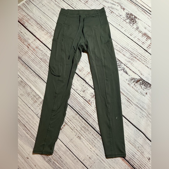 Zyia Active Pants - ZYIA Active army green leggings with drawstring. Size 0
